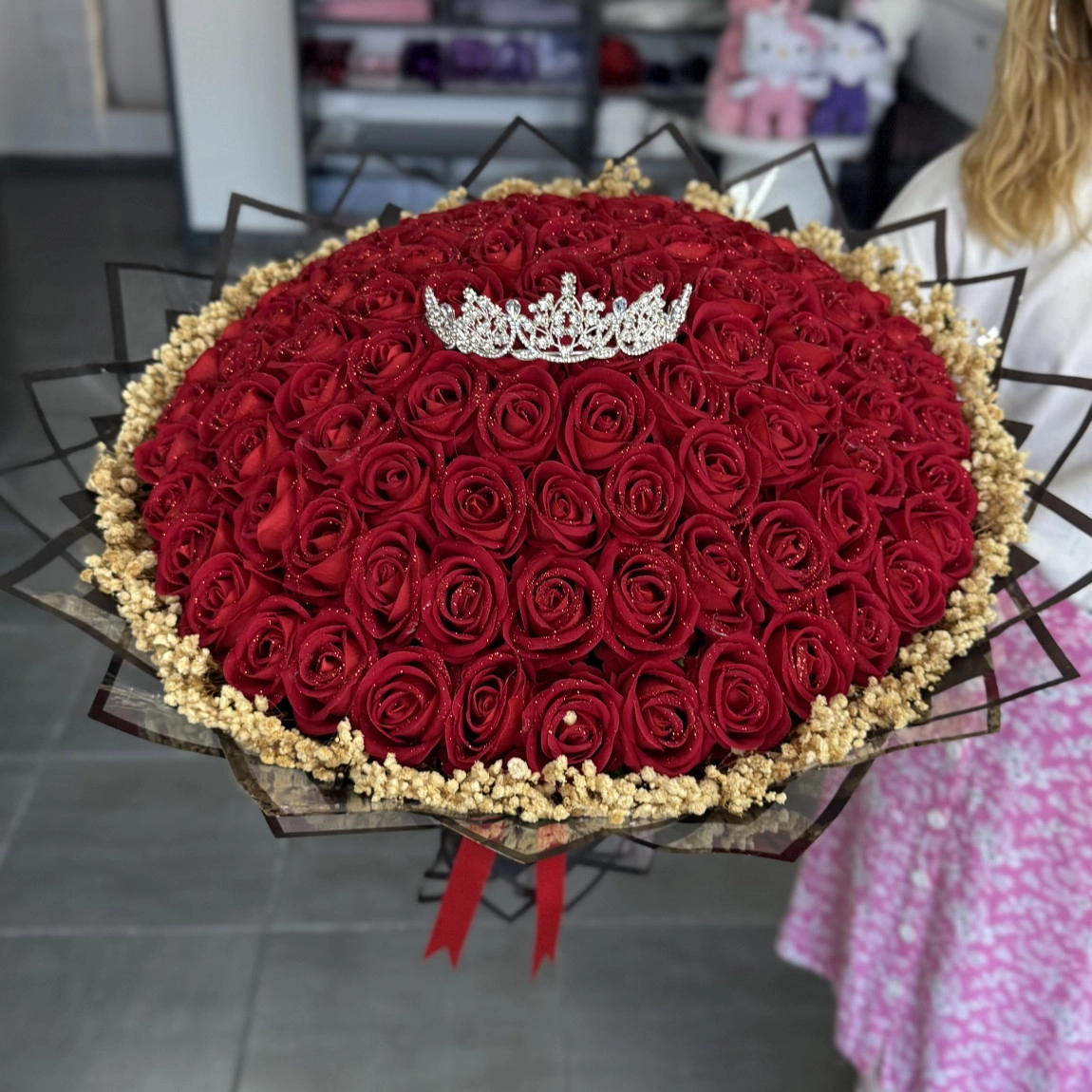 101'li Gül Buketi Kırmızı