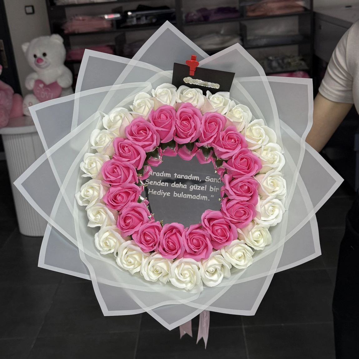 38'Li Pembe-Beyaz Aynalı