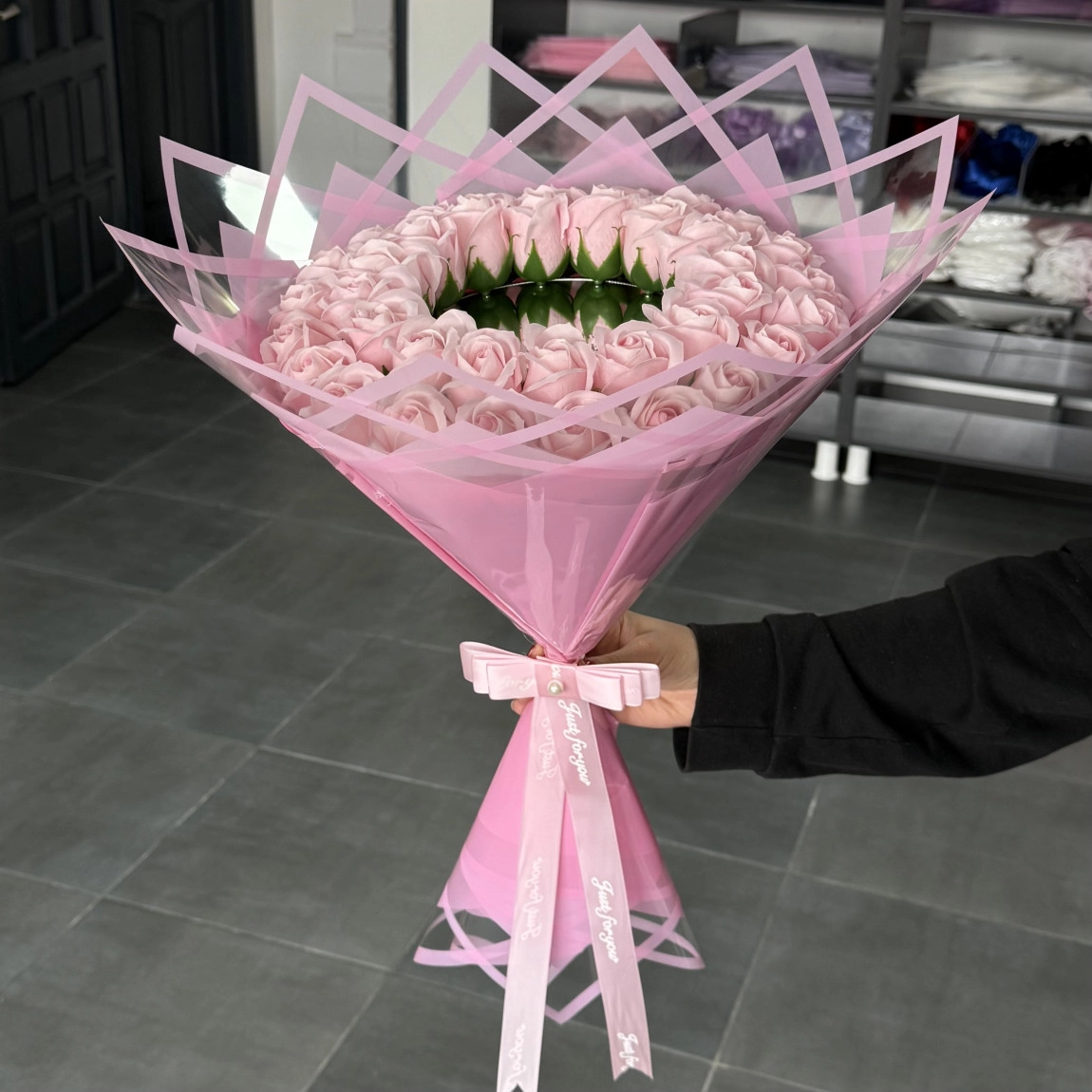 38'Li Soft Pembe Aynalı Buket