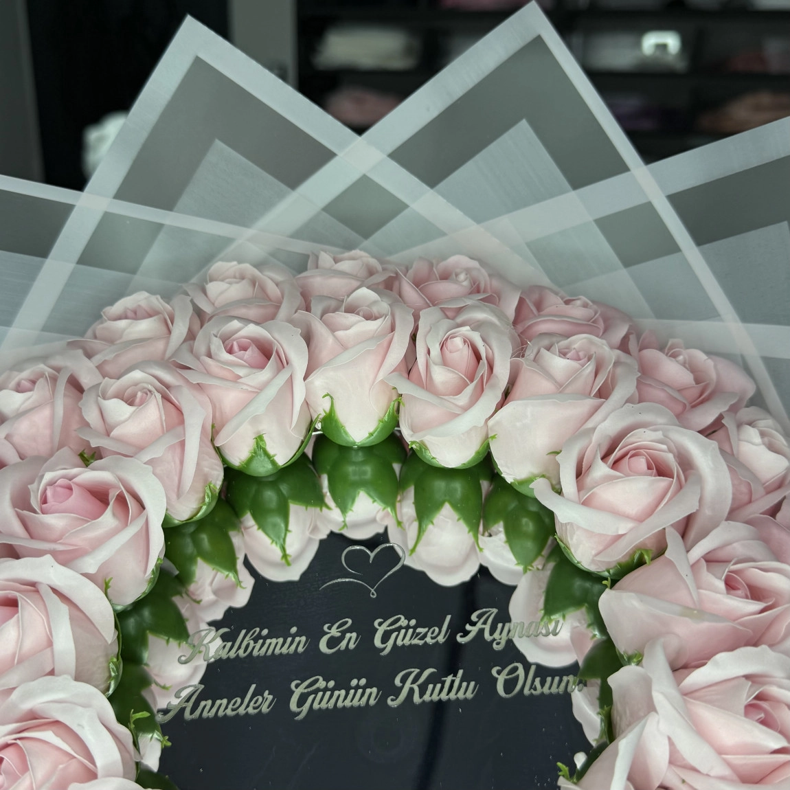 38'Li Soft Pembe Aynalı Buket