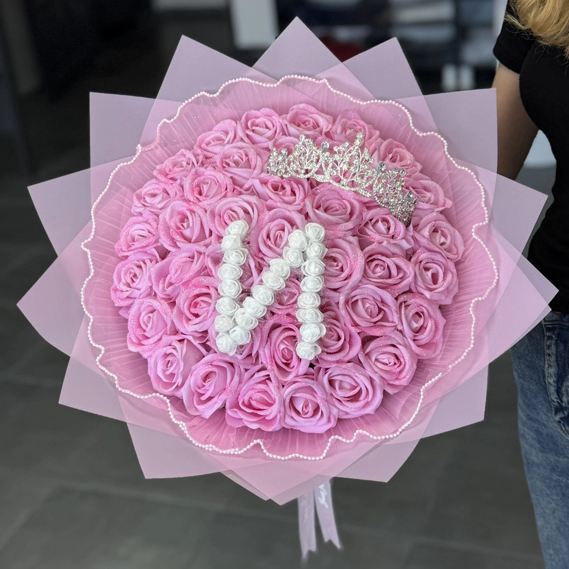 41'li Gül Buketi Pembe