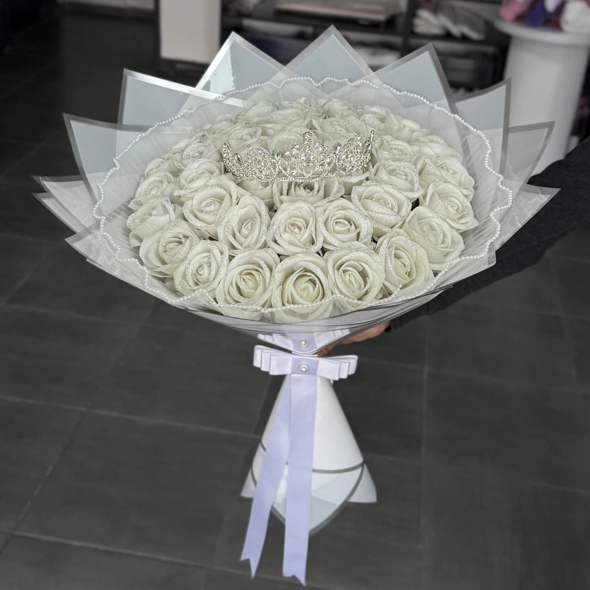 41'li Premium Buket Beyaz