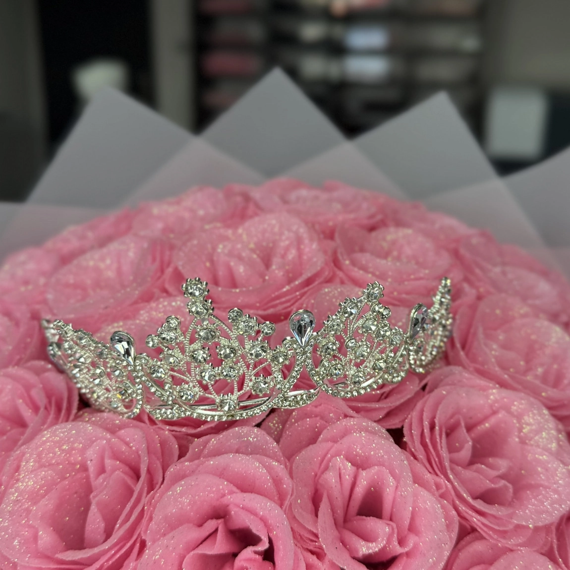 41'li İngiliz Gül Buketi Pembe