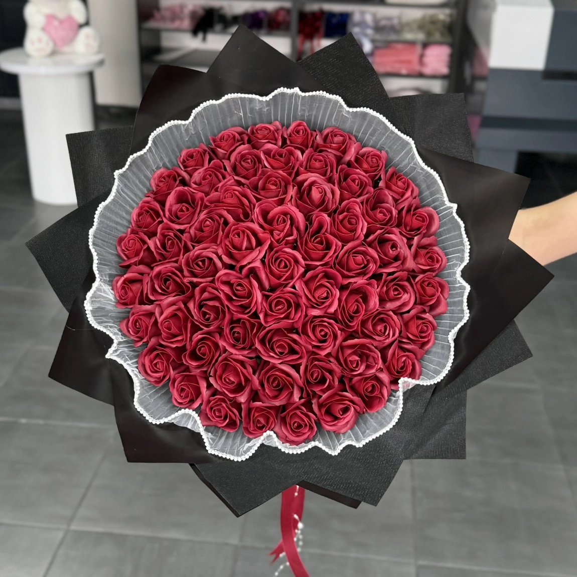 61'li Gül Buketi Bordo