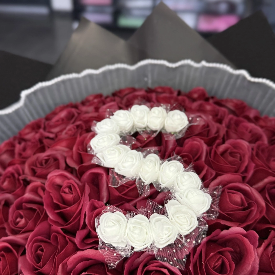 61'li Gül Buketi Bordo