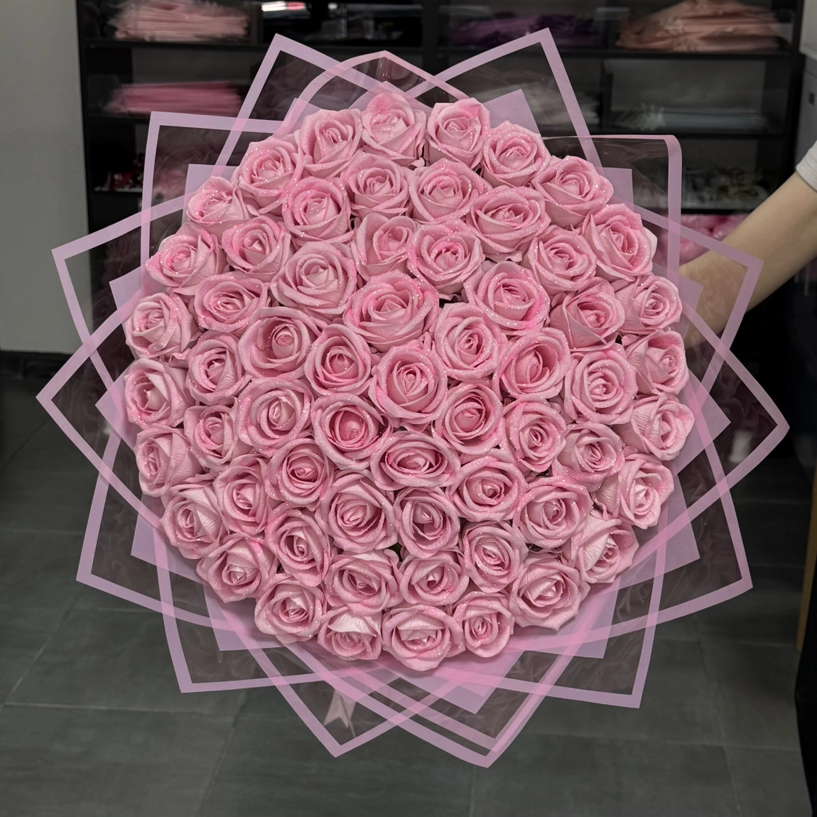 61'Li Pembe Buket (Simli)