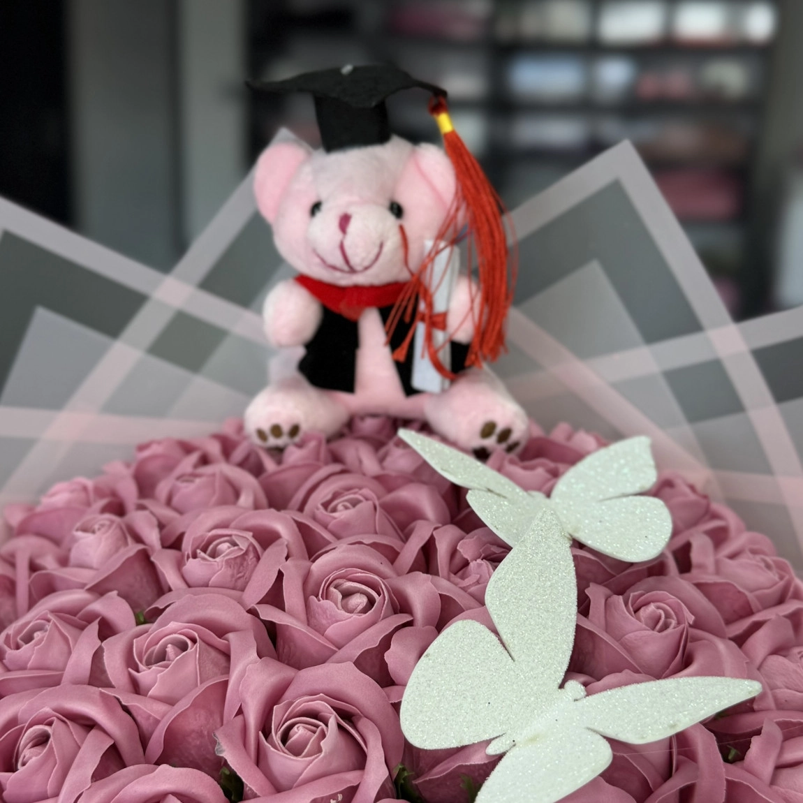 41'li Gül Buketi Pudra Pembe