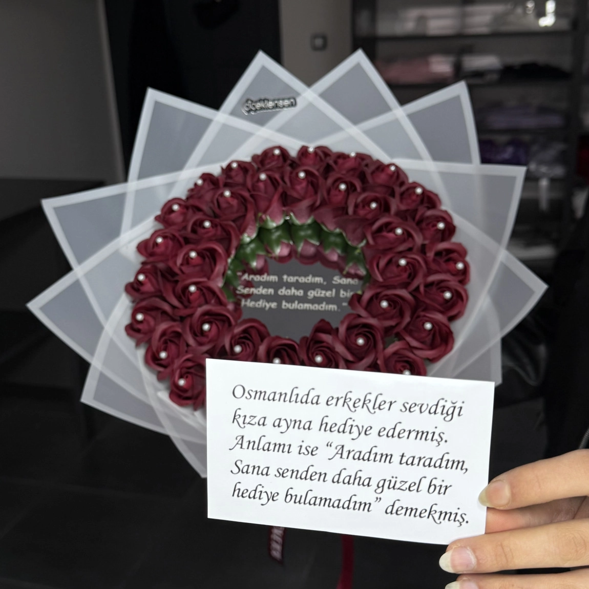 38'Li Bordo Aynalı (İncili)