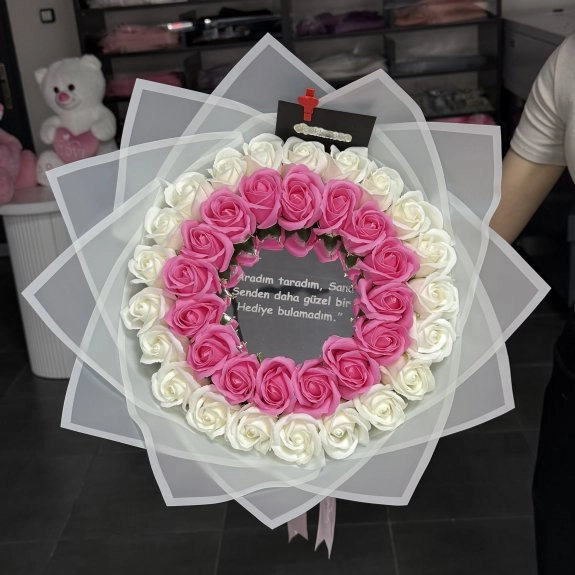 38'Li Pembe-Beyaz Aynalı
