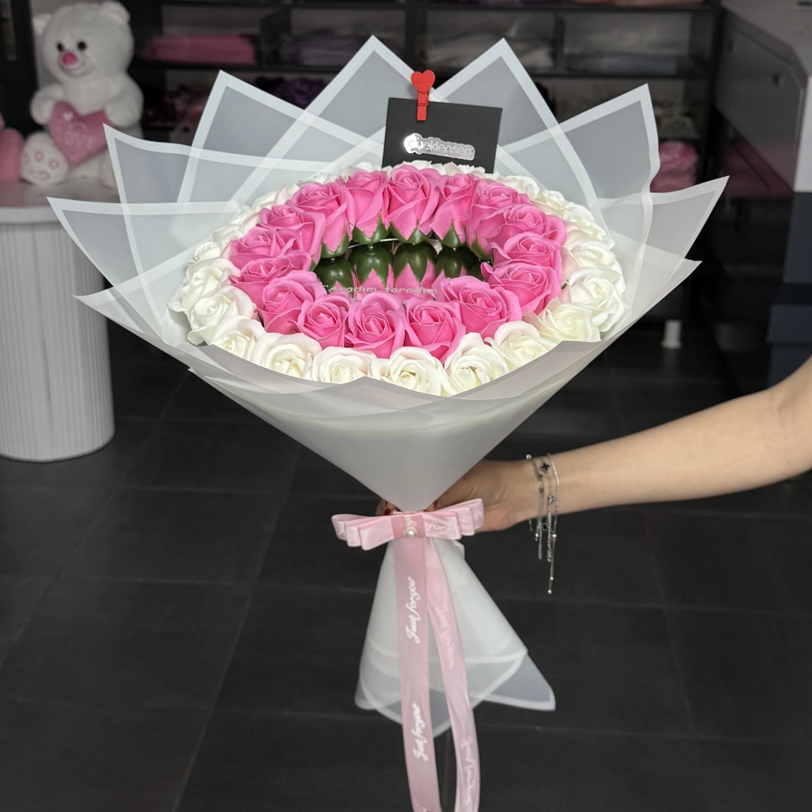 38'Li Pembe-Beyaz Aynalı