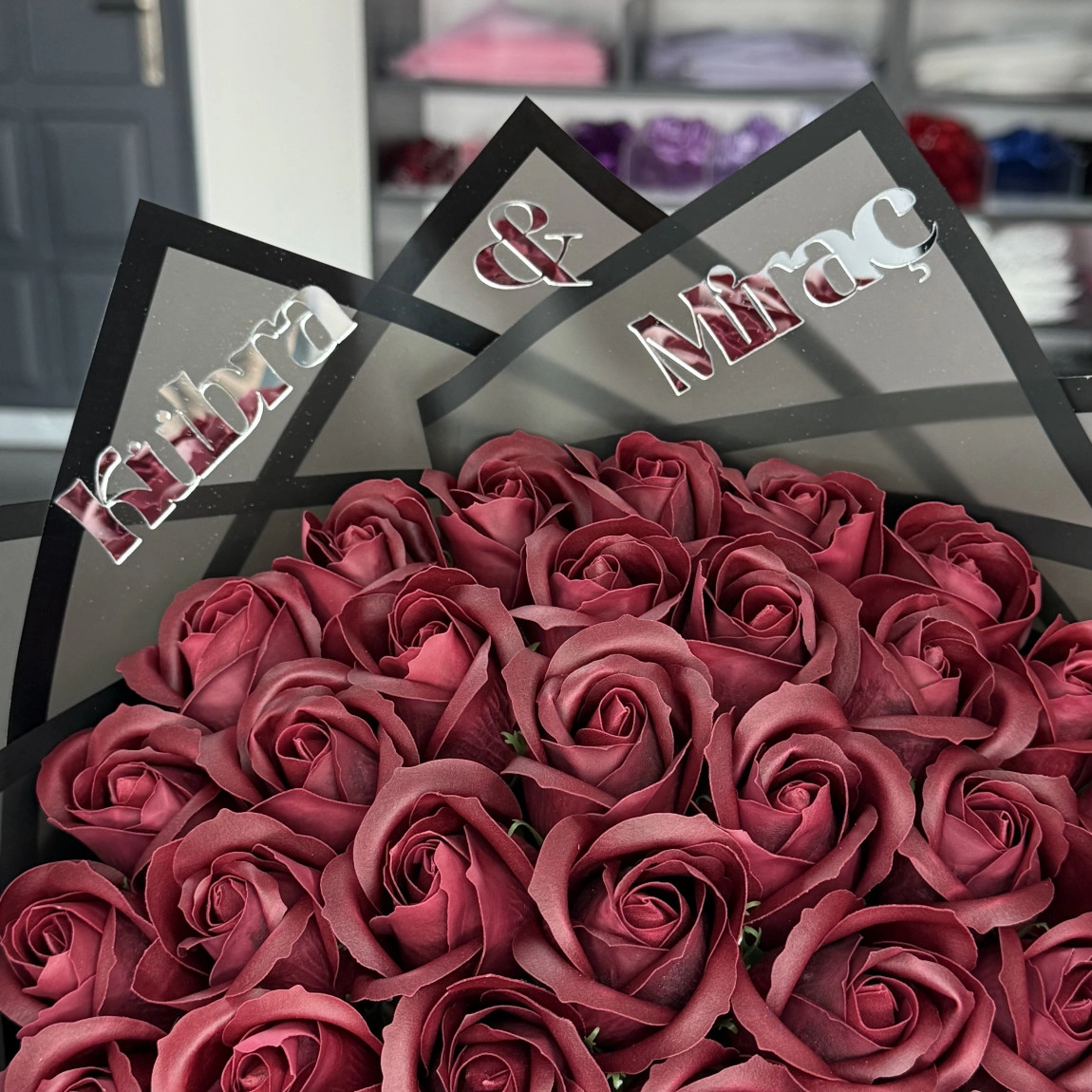 41'li Gül Buketi Bordo