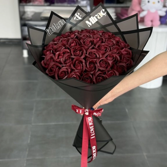 41'li Gül Buketi Bordo