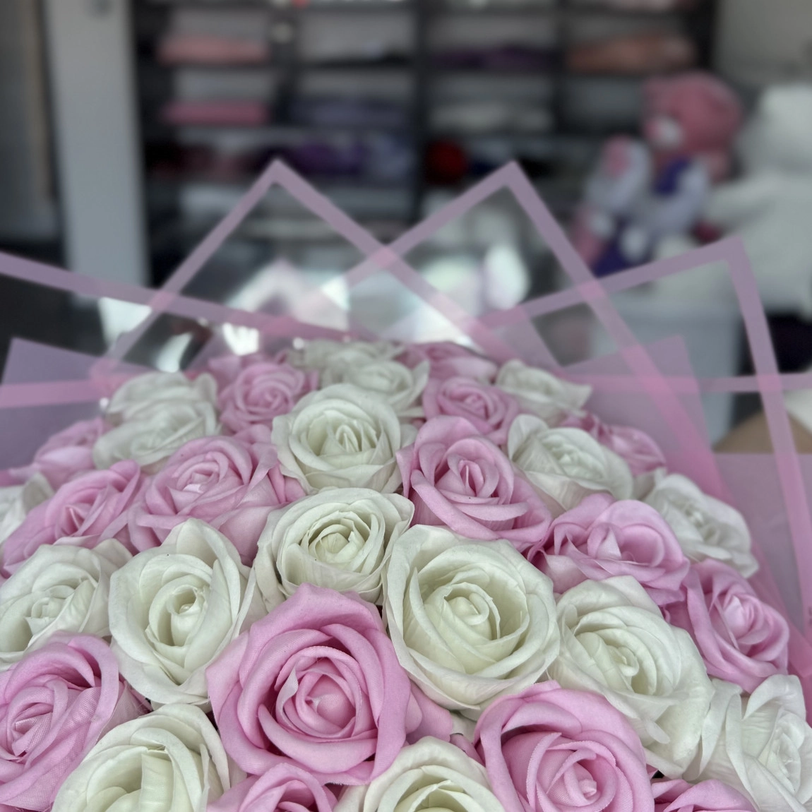 41'li Gül Buketi Pembe-Beyaz