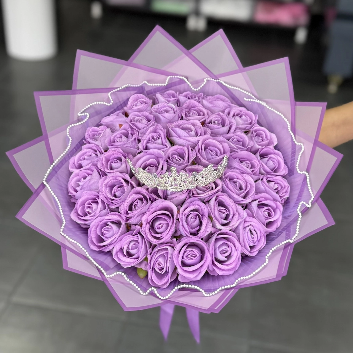 41'li Premium Buket Mor