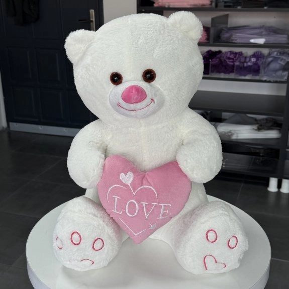 60 Cm Beyaz Peluş Ayı
