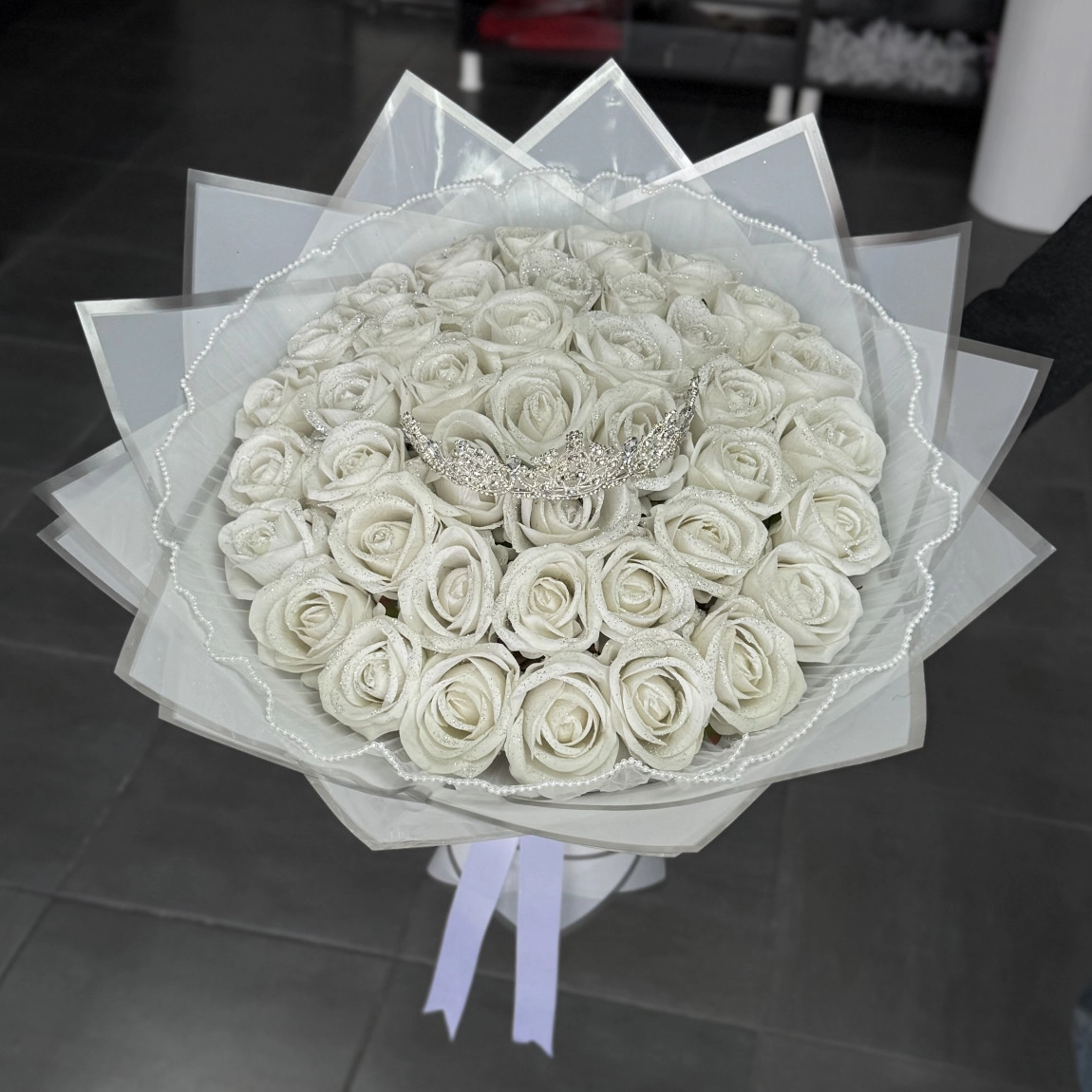 41'li Premium Buket Beyaz